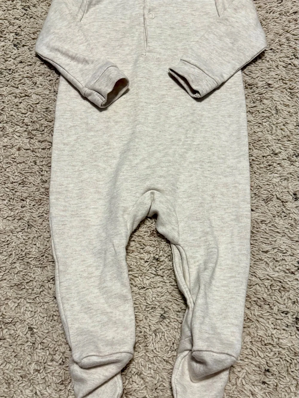 DKNY Jeans Baby Footed Romper 3–6M Gray